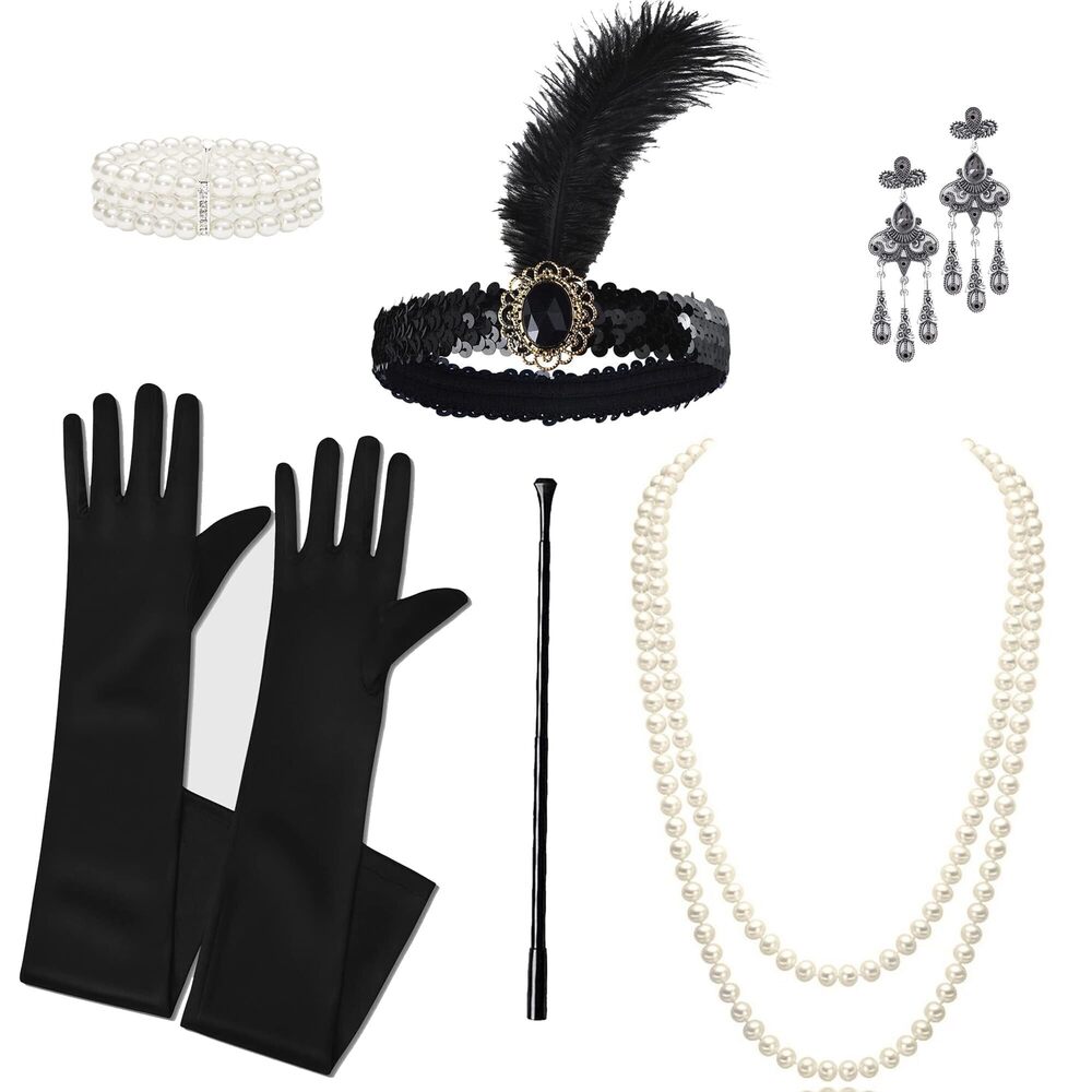 6923 1920s Flapper Accessoriess Set Party Costume For 20s